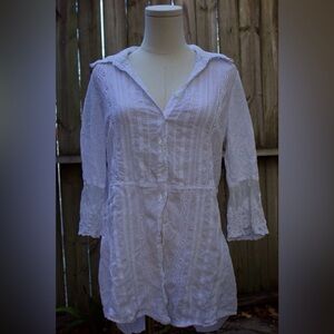 Vintage Flare Sleeve Button Down